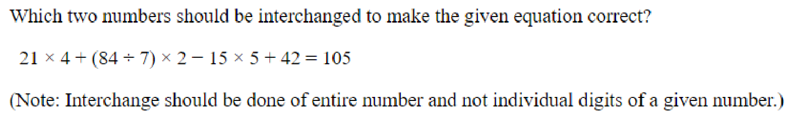Question content