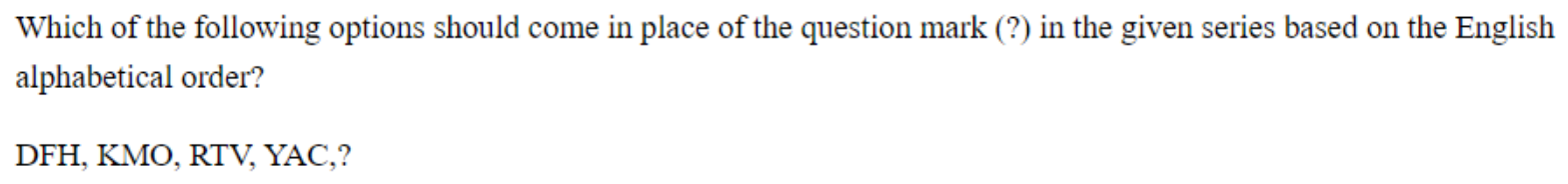 Question content