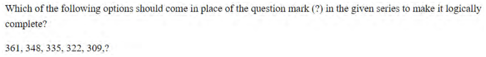 Question content