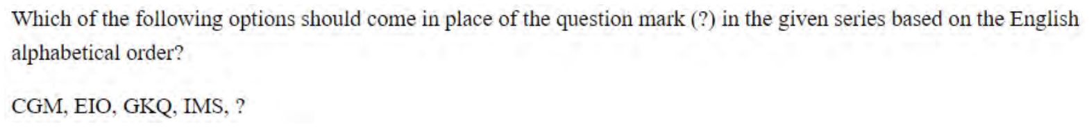 Question content