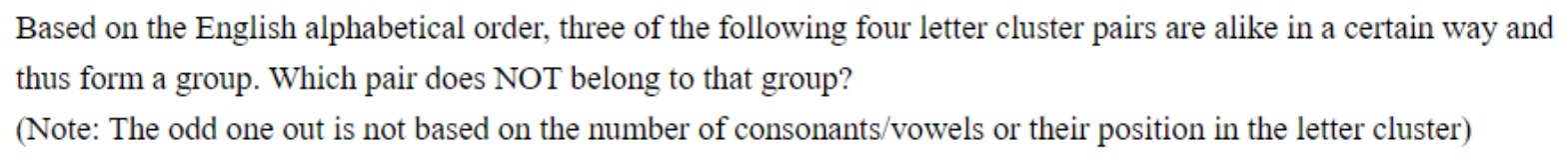 Question content