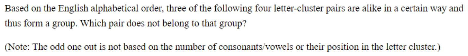 Question content