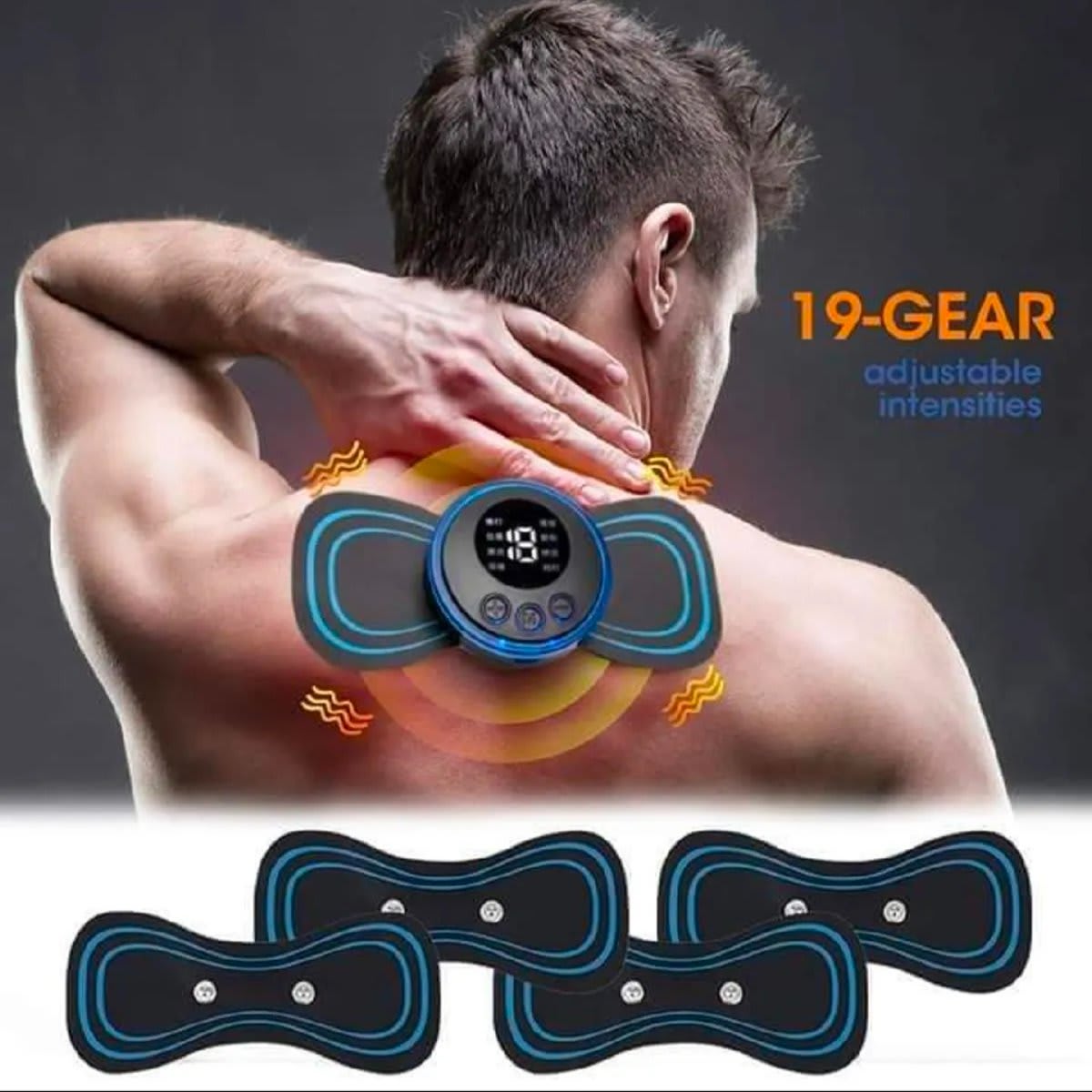 Vazzlox Wireless Portable EMS Body Massager (2 Pads) [1]