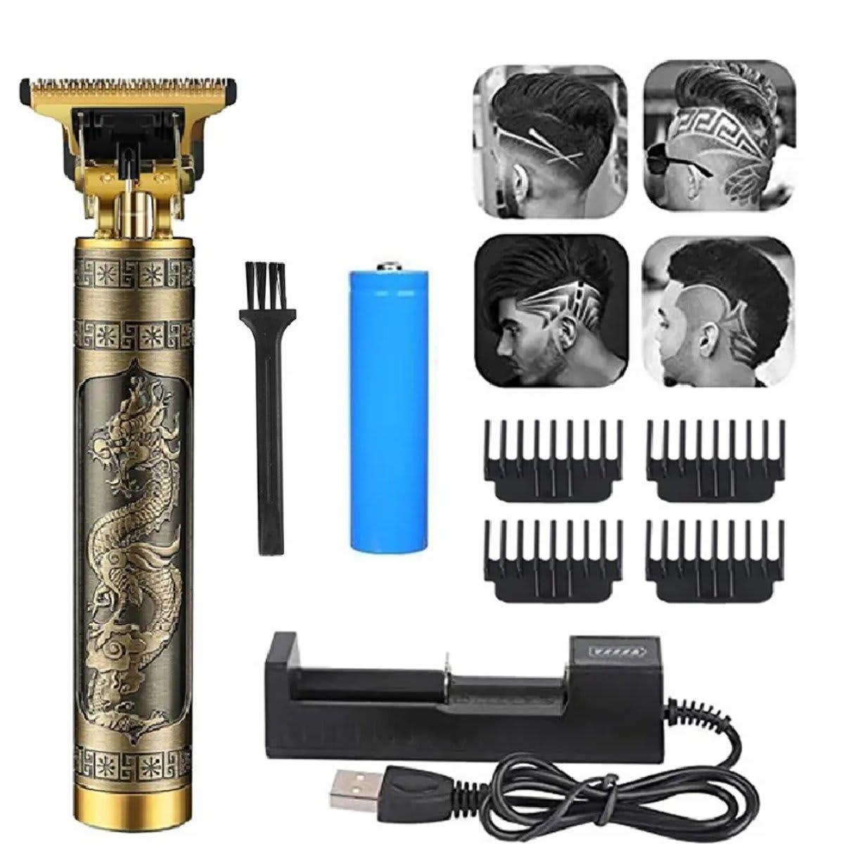 Vintage T9 Trimmer Electric Professional Hair Clipper Hair Cutting Machine for Men - 3