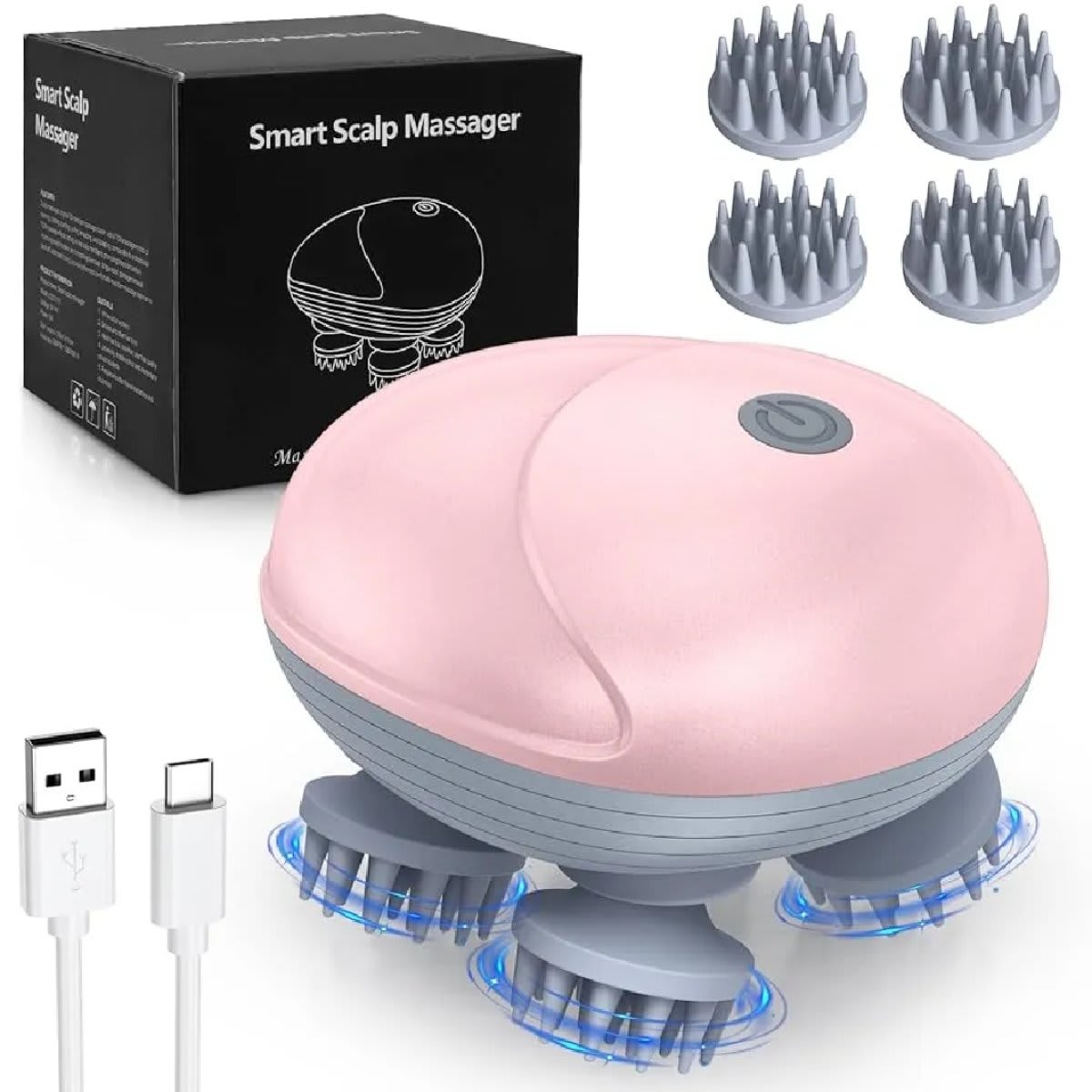 Electric Scalp & Full Body Massager - Smart Handheld Head Massager for Men, Women & Pets
