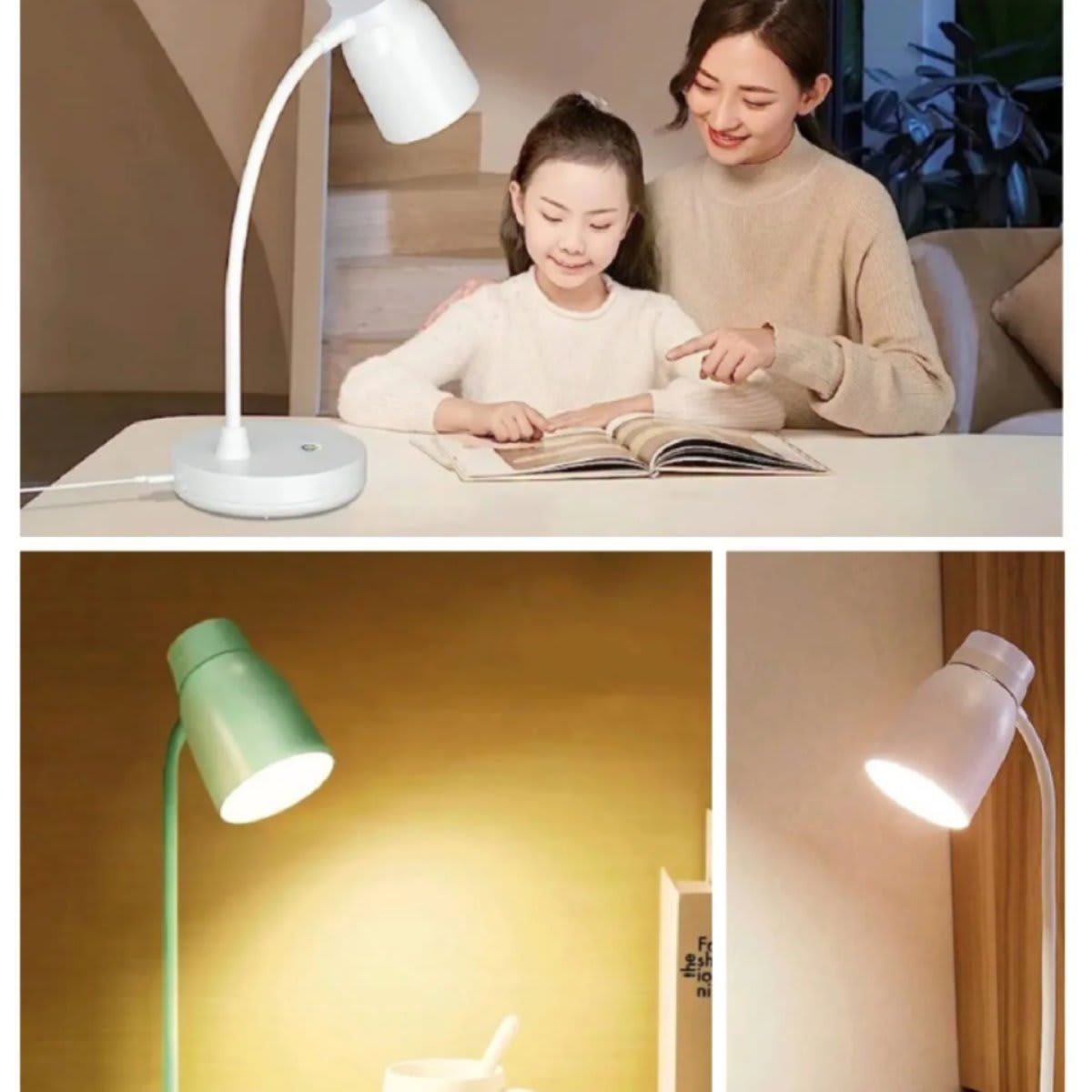 Yage Rechargeable LED Table Lamp - Eye-Protection Desk Light for Study, Work & Reading - 3
