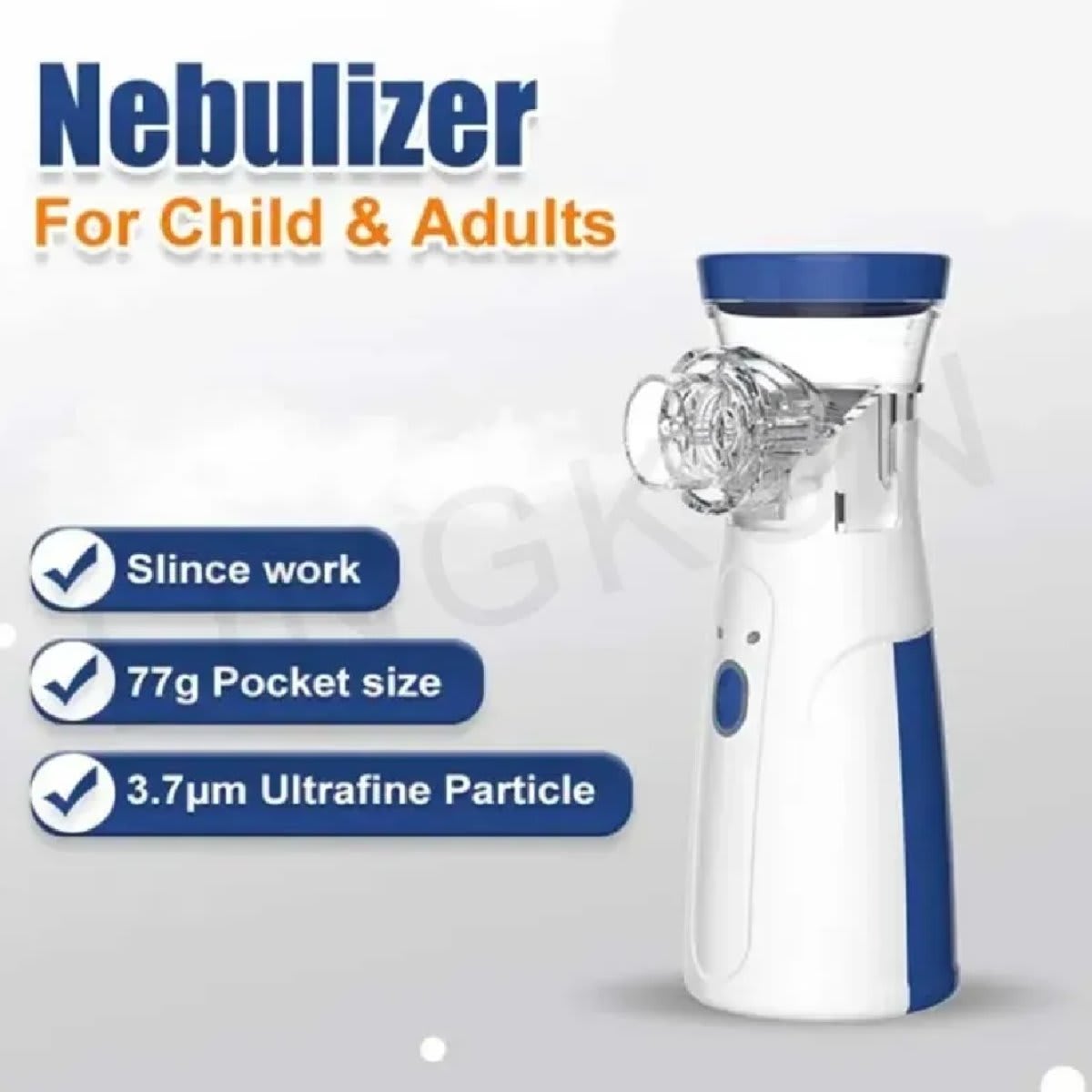 Hot Portable Handheld Mesh Nebulizer - Silent Inhaler Atomizer (JSL-W302) - 3