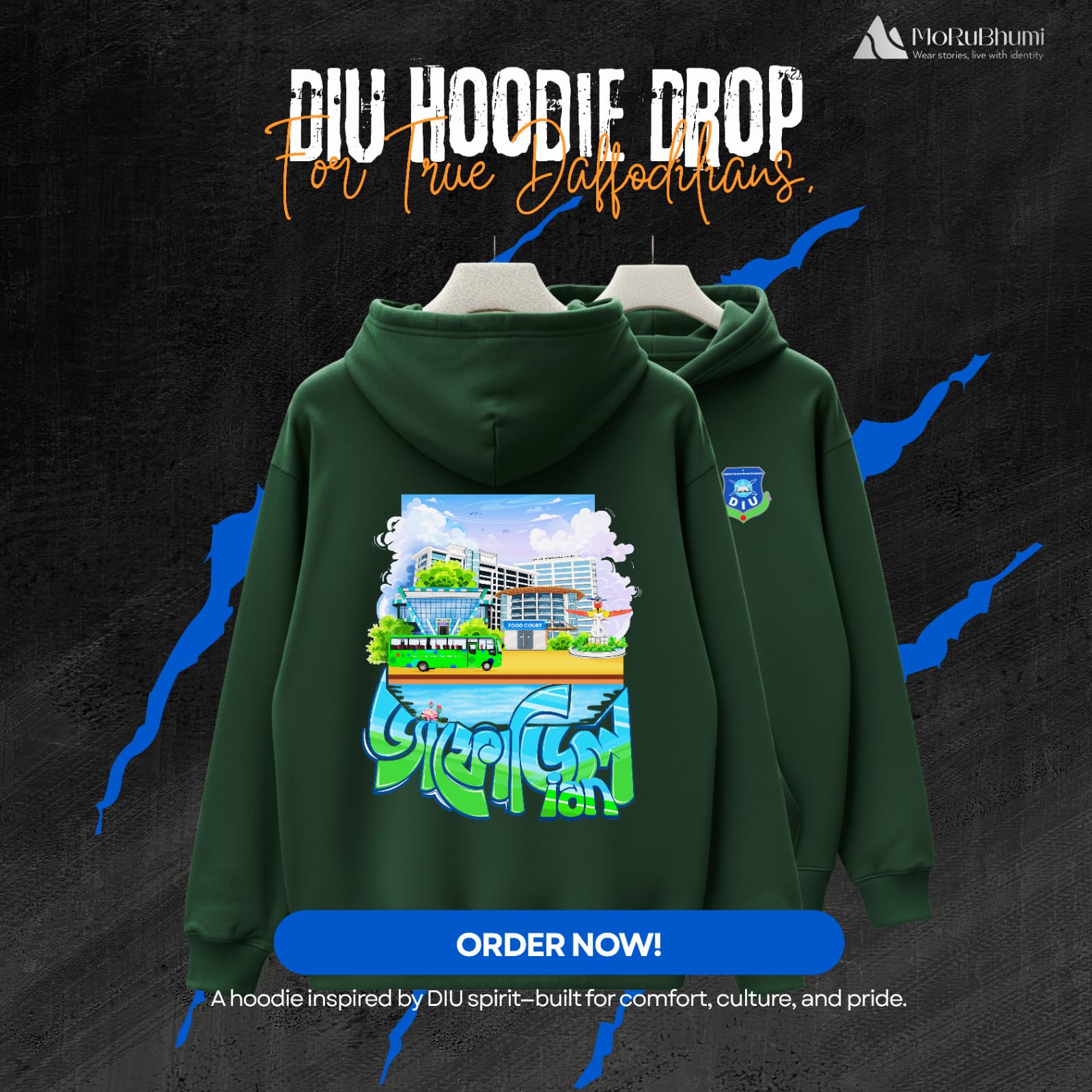 DIU HOODIE DROP - GREEN