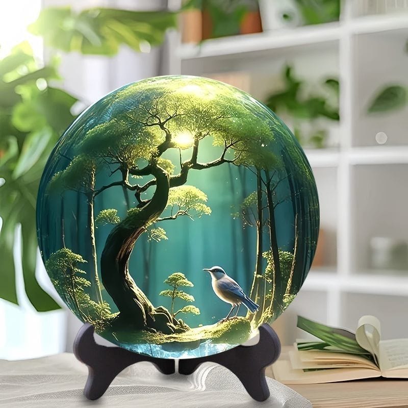 3D Crystal Art Sphere – Nature & Fantasy Landscape Decorative Orb - 2