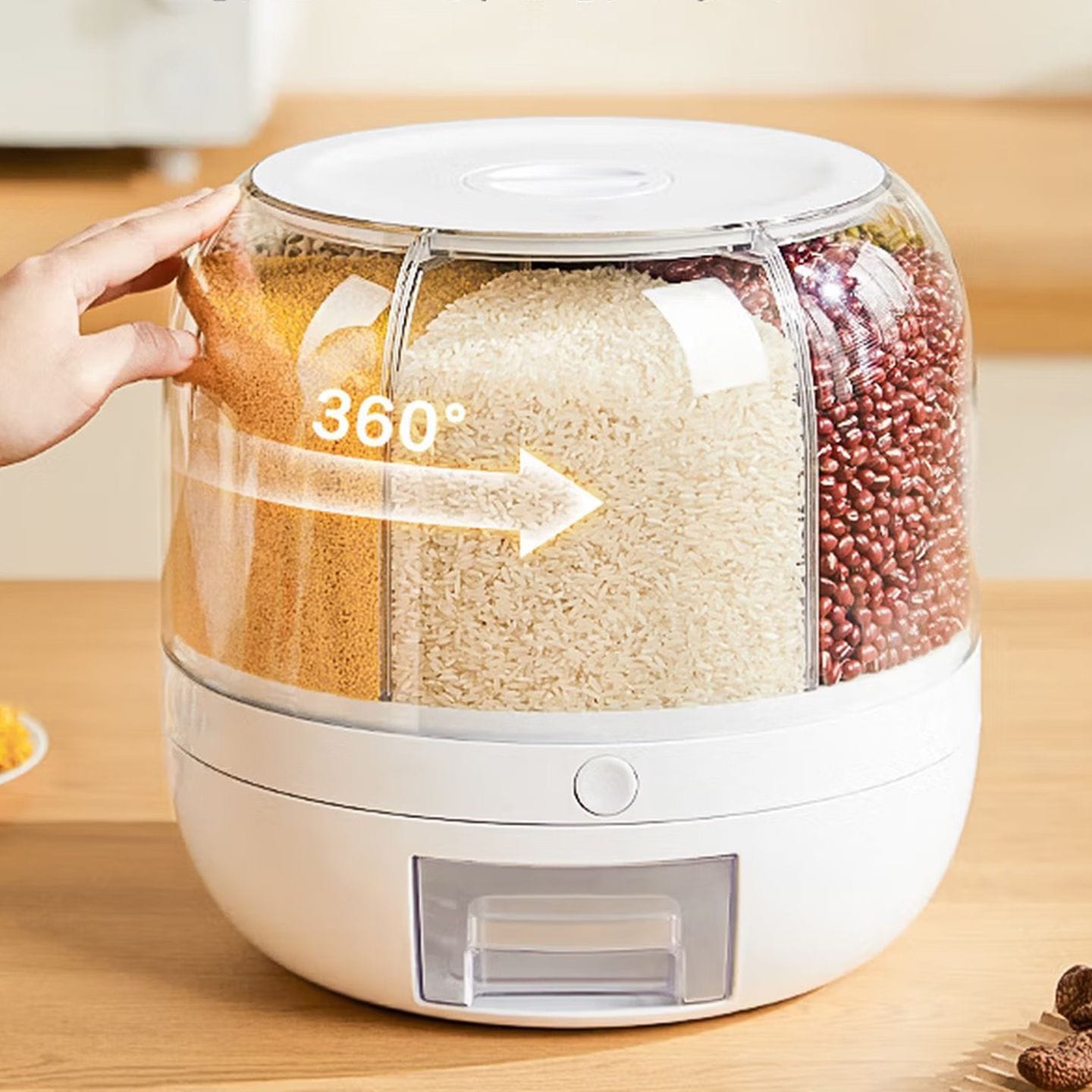 Rotating Multi-Compartment Grain Storage Container - 2