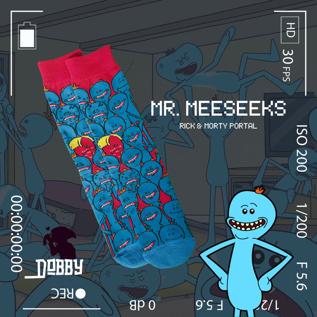 Rick and Morty Mr. Meeseeks Socks