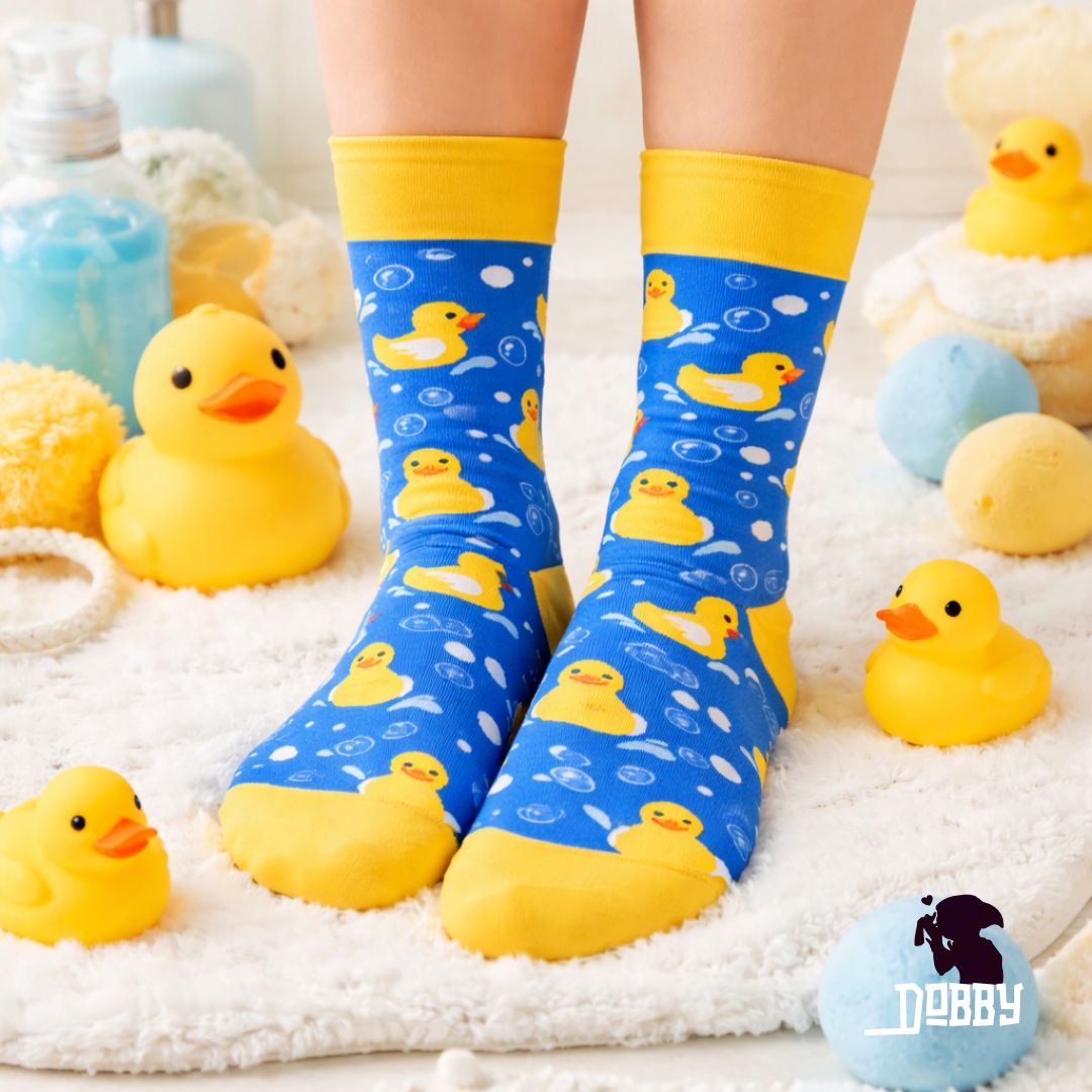 Rubber Ducky Bubble Bath Socks