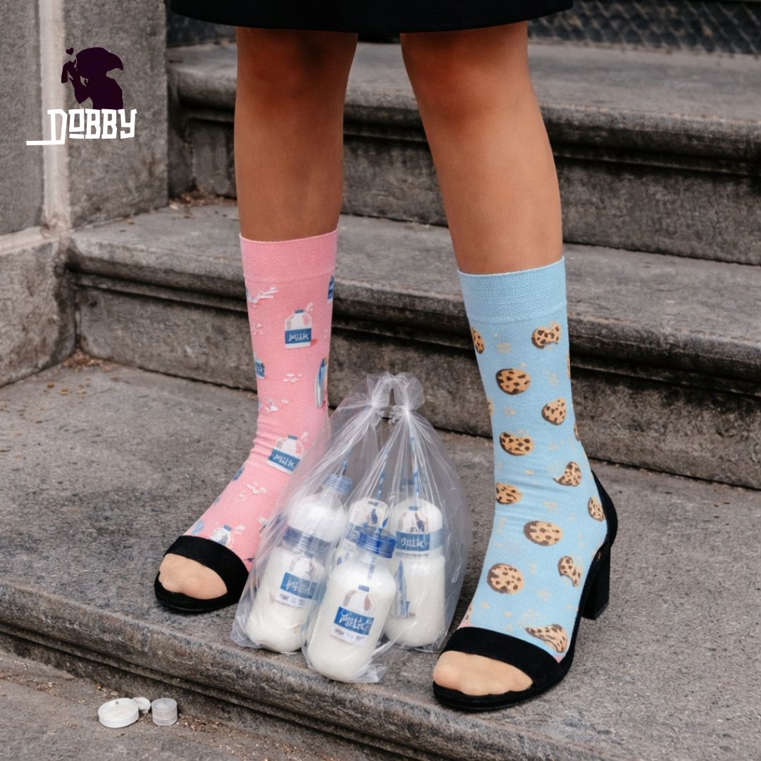 Milk & Cookies Mismatched Socks