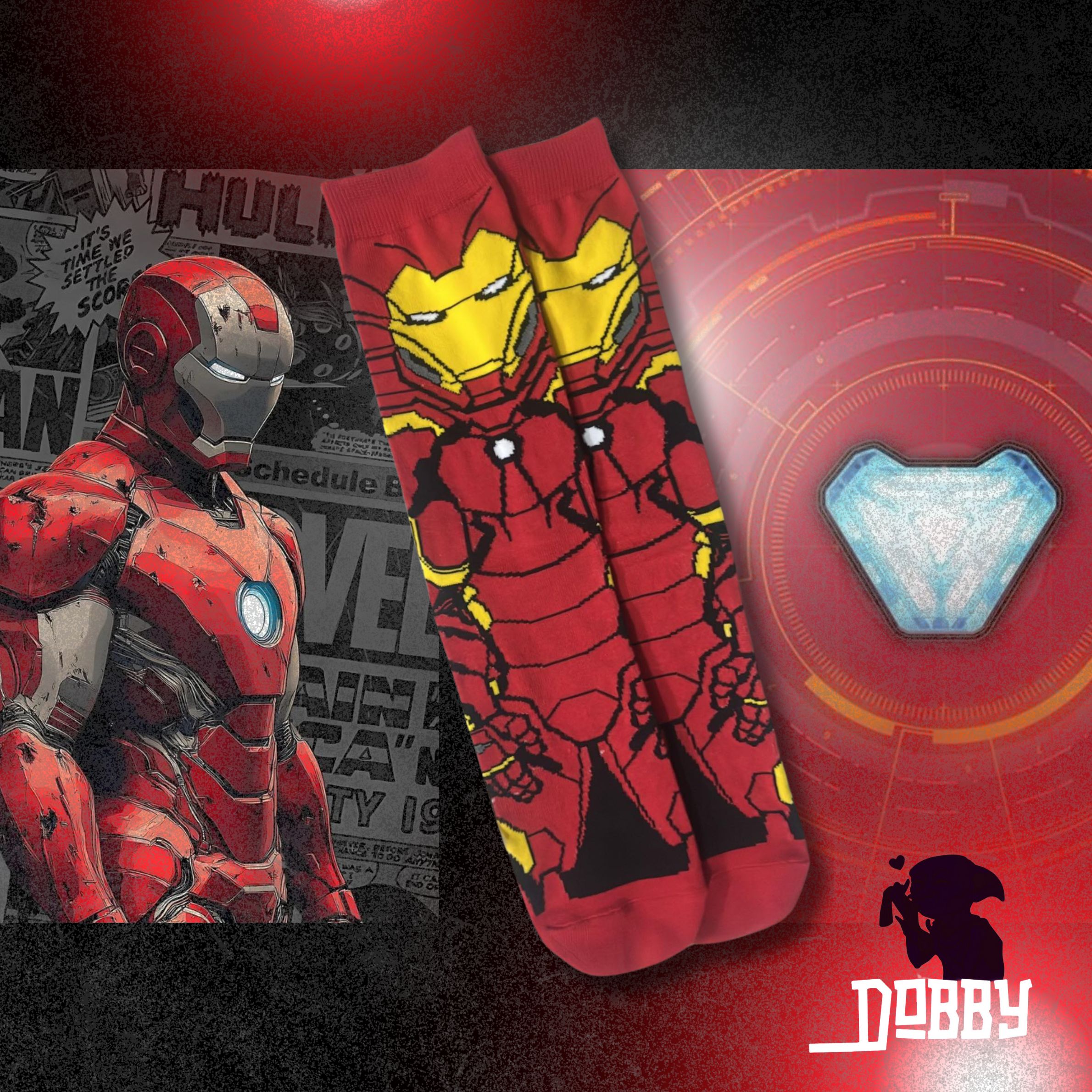 The Avengers Iron Man Socks