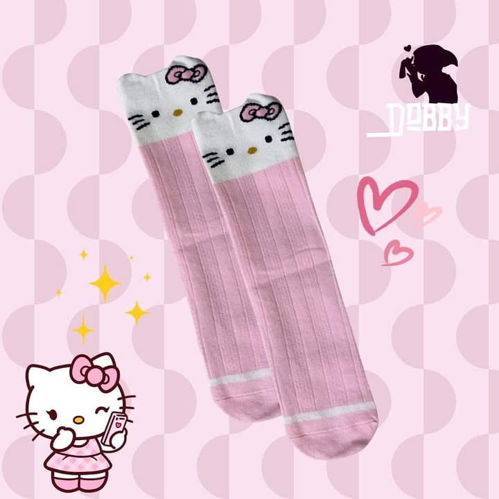 Sanrio Hello Kitty Pink Long Socks