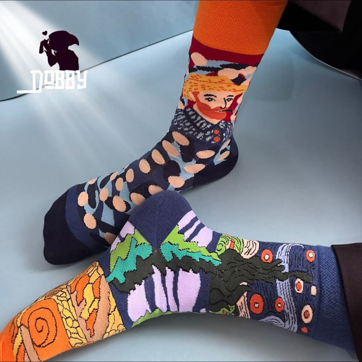 Van Gogh and Starry Night Mismatched Socks