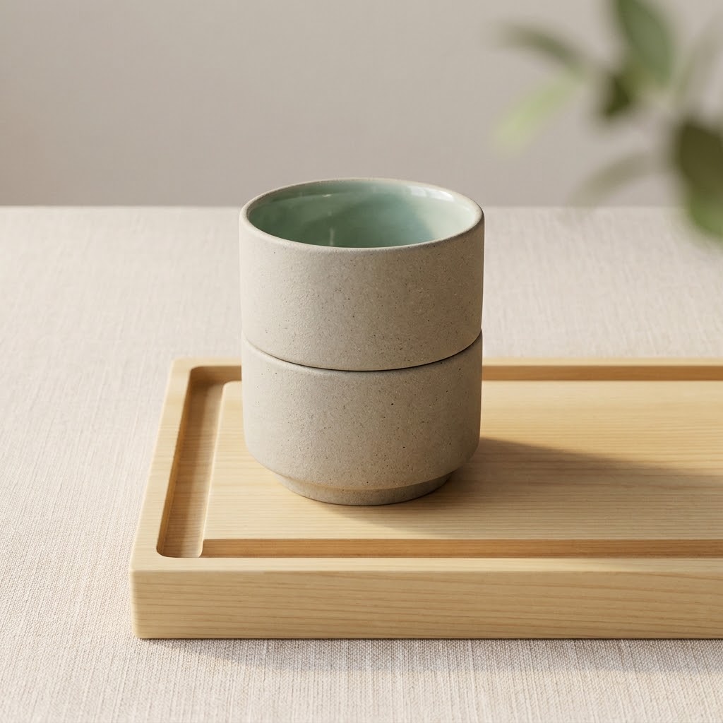 Hasami Stoneware Teacup Duo (波佐見)