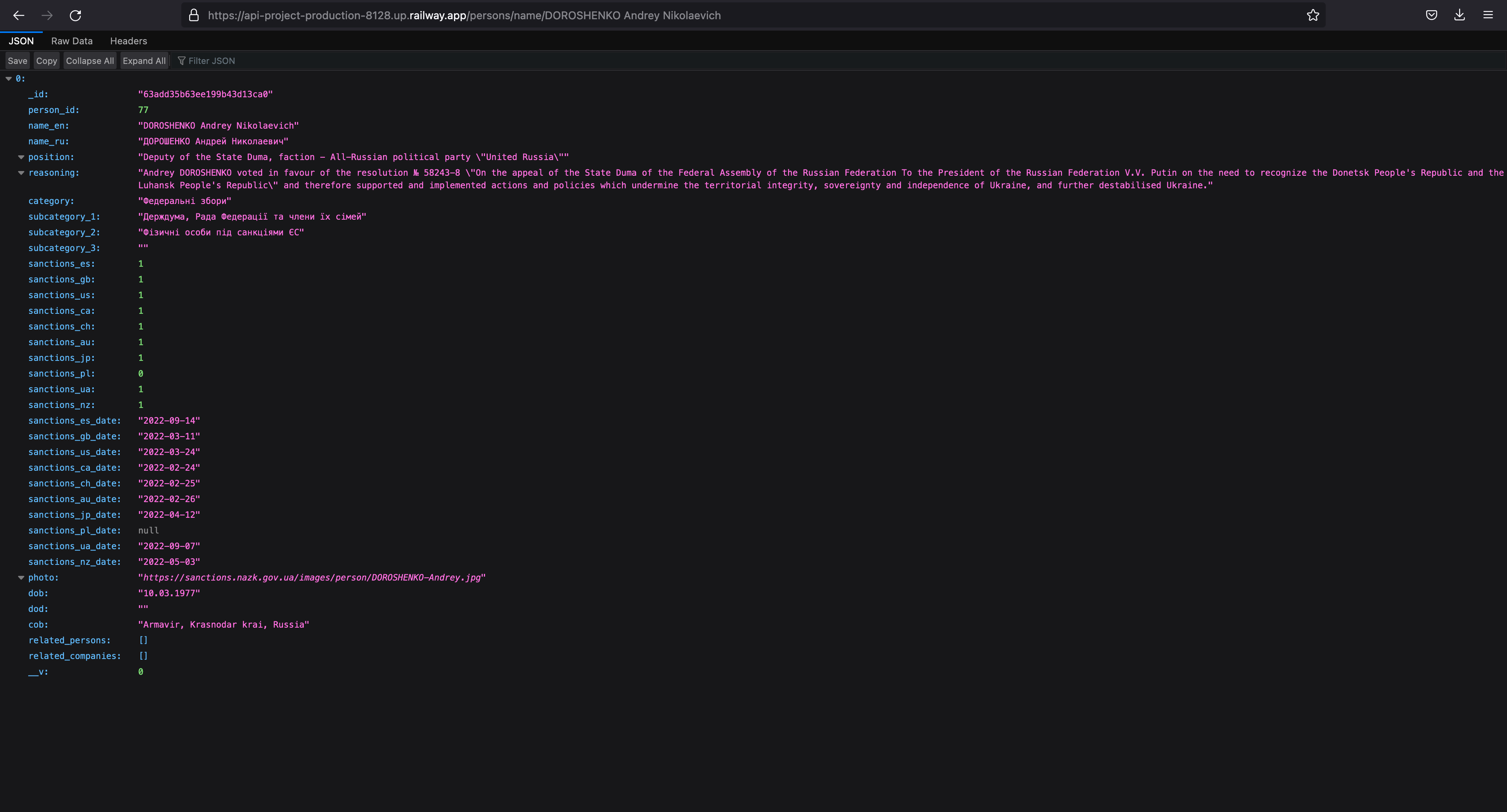 Individual Record By Name