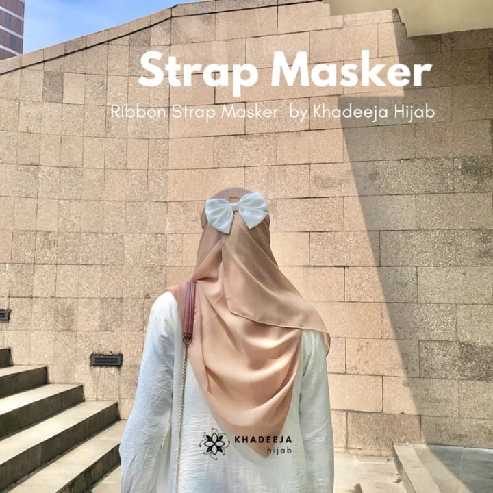 Khadeeja Hijab | Konektor Masker Pita Korea | Strap Masker Hijab Premium