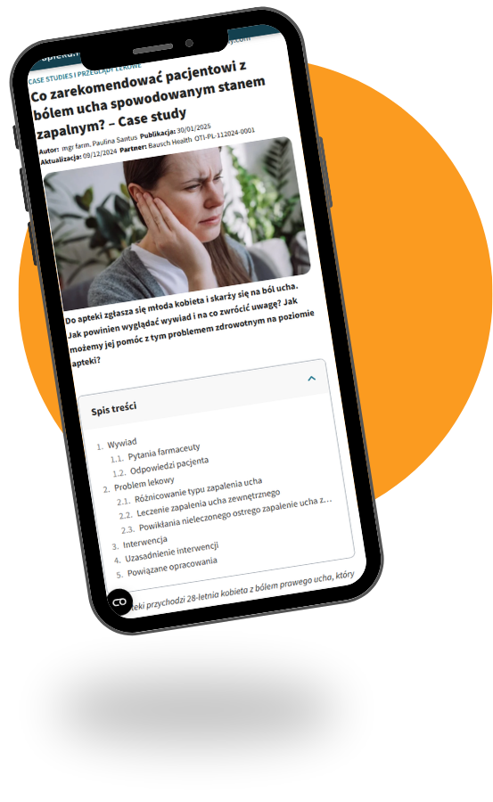 Case study — ból ucha