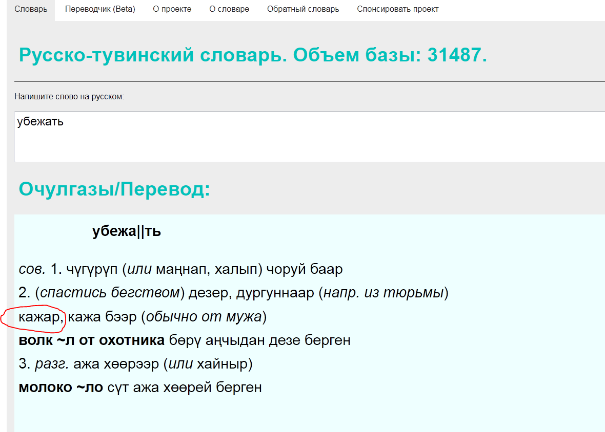 Тыва словарь переводчик
