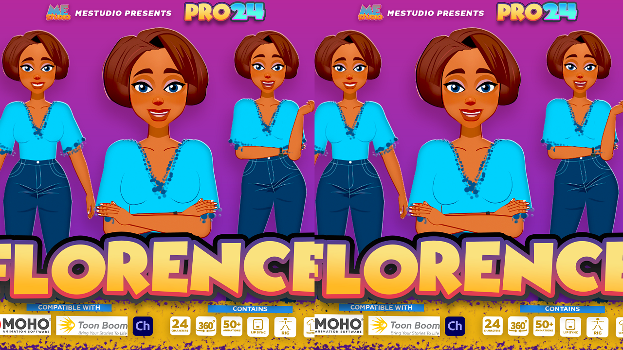 Male Character Pack for Moho with 3D Rotation | $̶1̶9̶9̶.̶9̶9̶