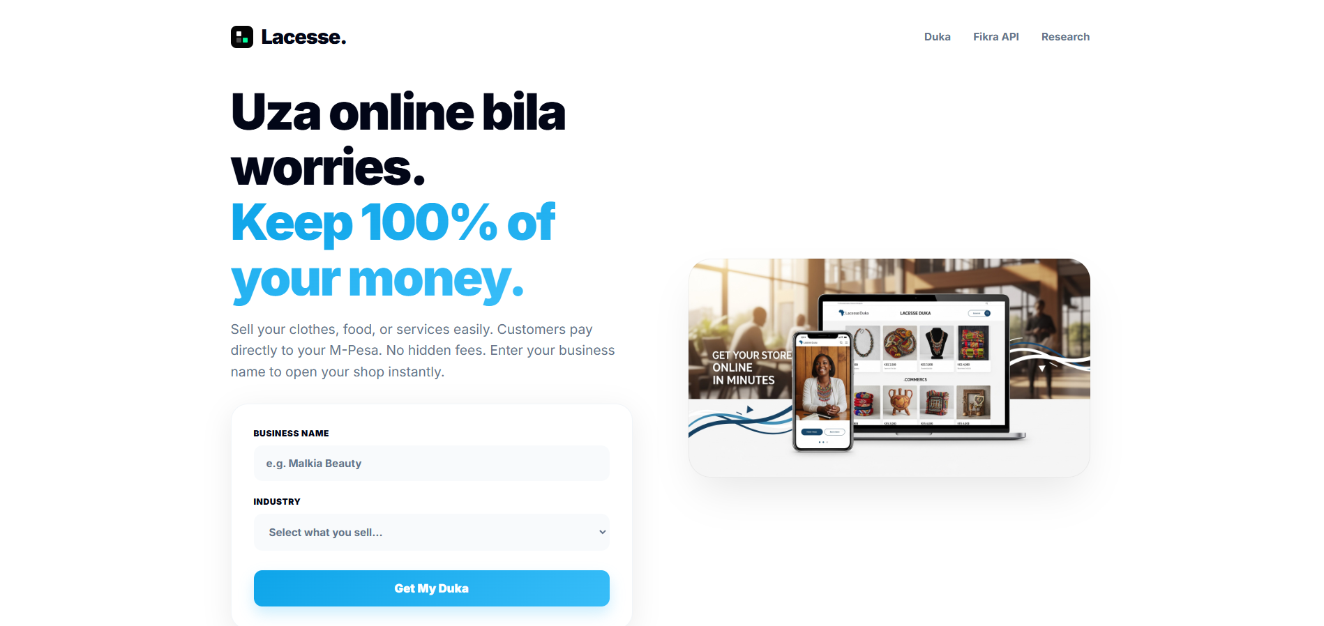 Lacesse Duka Is Making E-Commerce Accessible for African Entrepreneurs Without Code