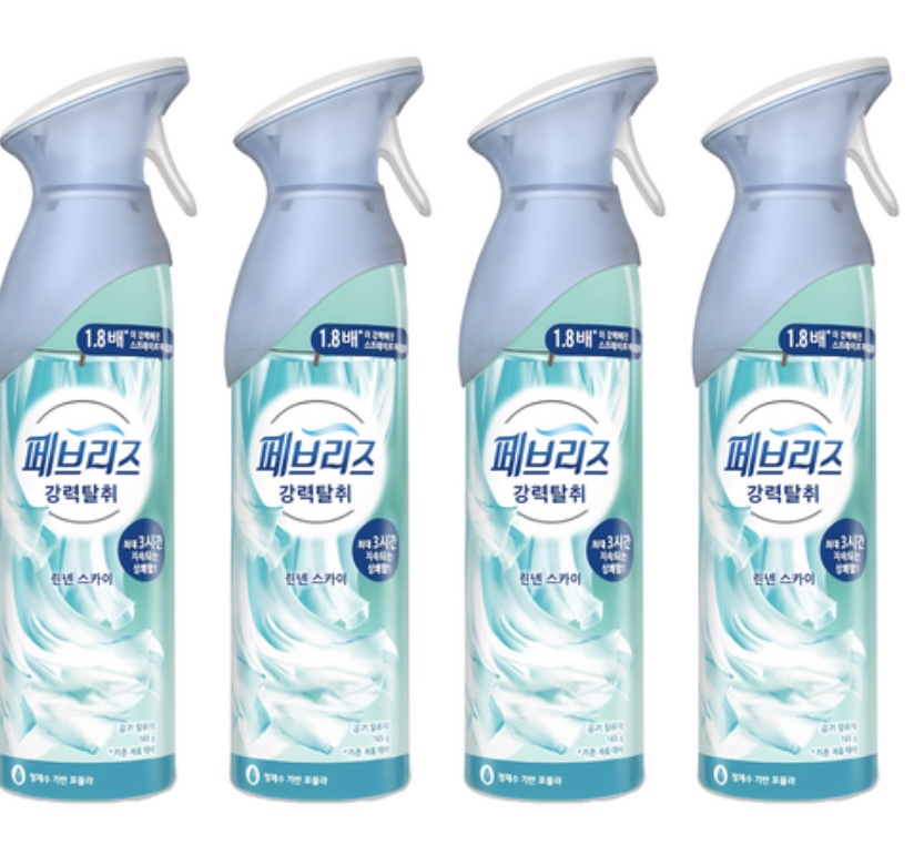 페브리즈 에어 린넨 앤 스카이 실매 탈취제 본품 165g, 4개