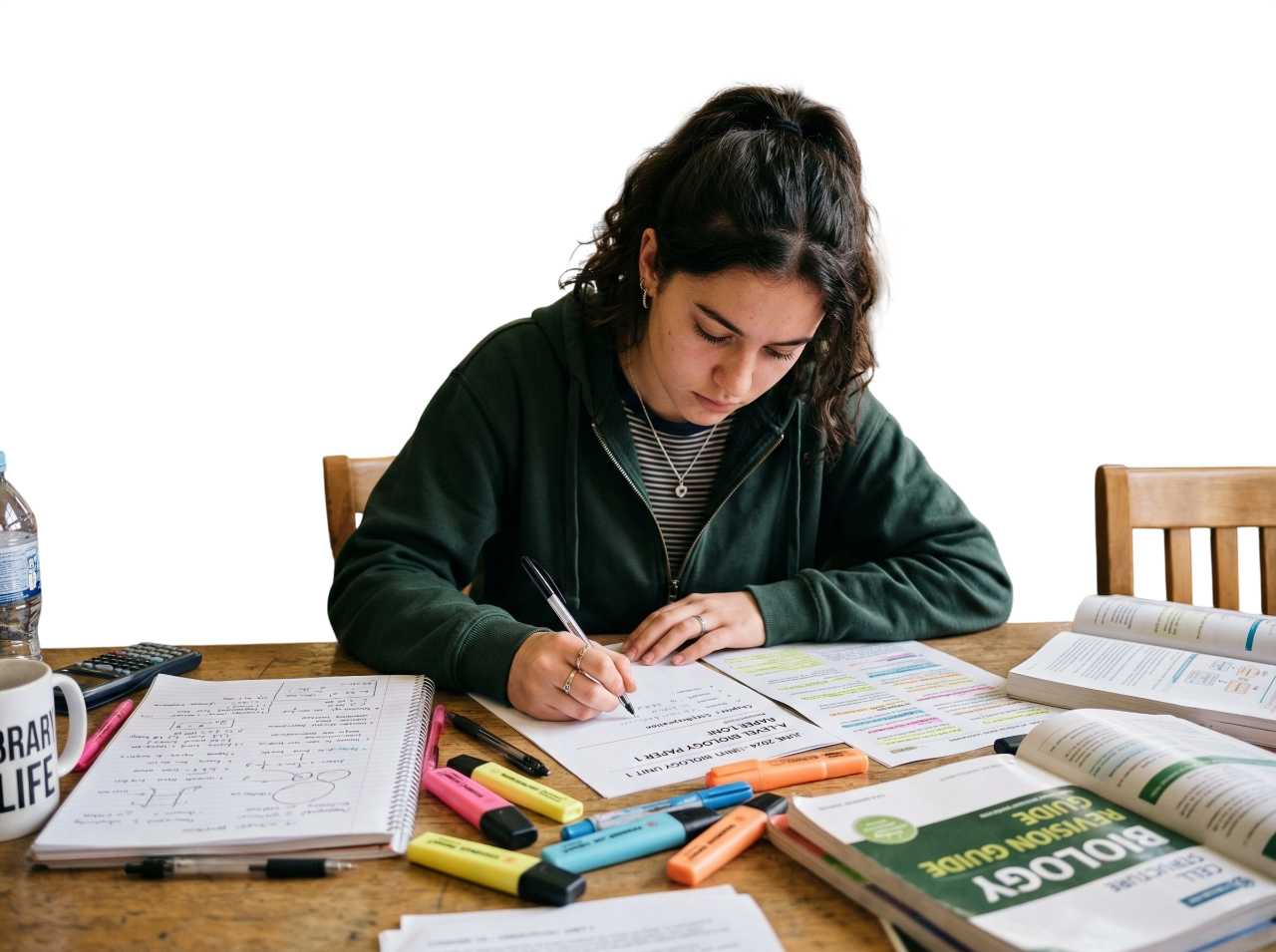 A-Level student focused in solo revision