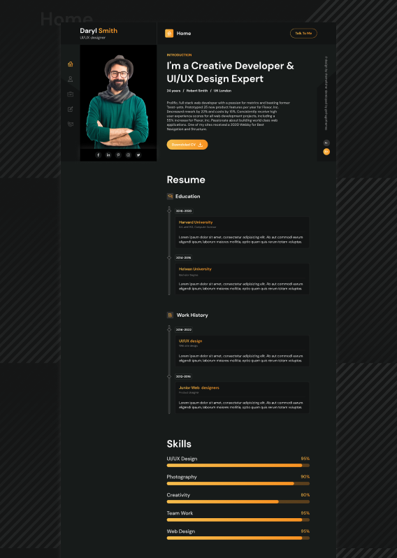 Functional portfollio Website