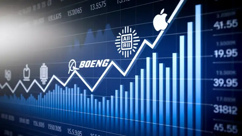 Viitorul Dow Jones; Dow depășește 50.000. Acțiunile Apple, Boeing și AI sunt de cumpărat. Piața rămâne divizată.