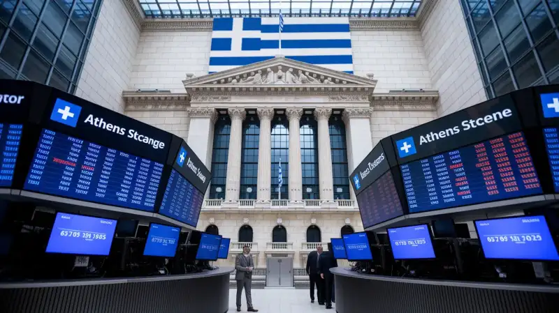 Bursele din Grecia în scădere la închiderea ședinței; Indicele General Atena în scădere cu 0,09%