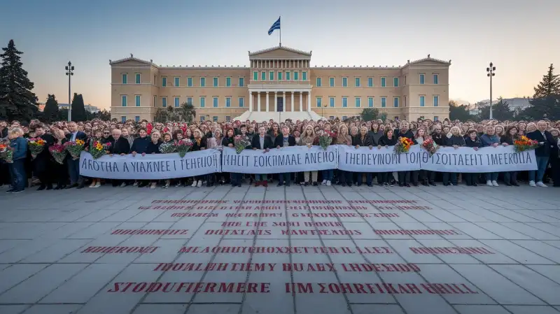 Grecia: Proteste masive la un an de la tragedia feroviară