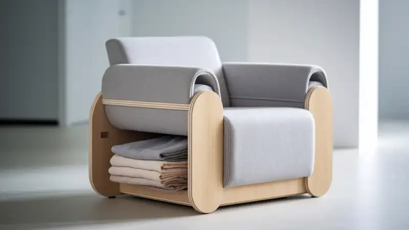 Aruncă-ți hainele aproape curate pe scaunul de rufe Simone Giertz