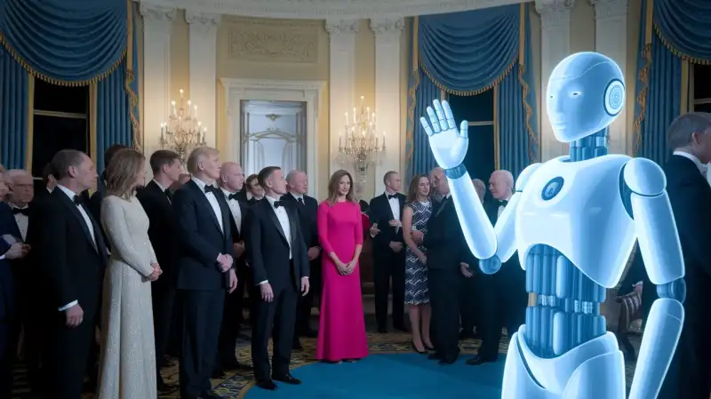 Un robot umanoid apare la Casa Albă alături de Melania Trump - Nu, nu este Optimus al lui Elon Musk