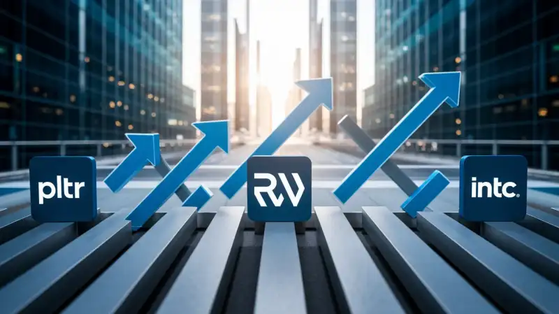 PLTR și RIVN atrag atenția, impulsul INTC se diminuează