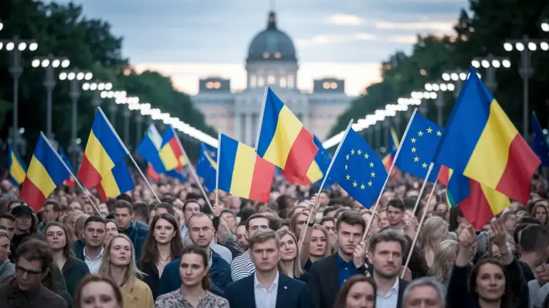 Manifestație de susținere pentru premierul Ilie Bolojan în București