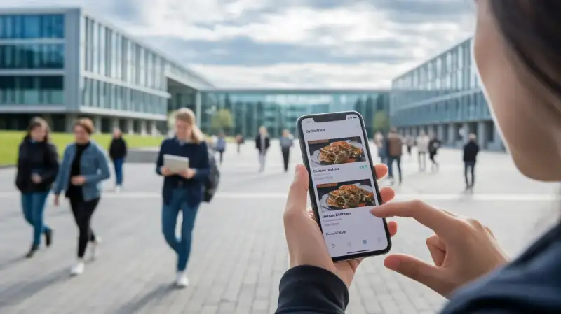 Meniul cantinelor studențești din Galați, publicat zilnic printr-o aplicație