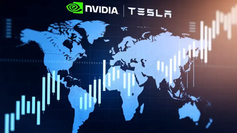 Viitorul Dow Jones: Trump Îngreunează Termenii Acordului cu Iranul; Nvidia și Tesla Conduc 5 Titani Spre Puncte de Cumpărare
