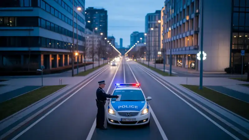 Autospecială de Poliție, oprită de colegi pentru viteză în Galați
