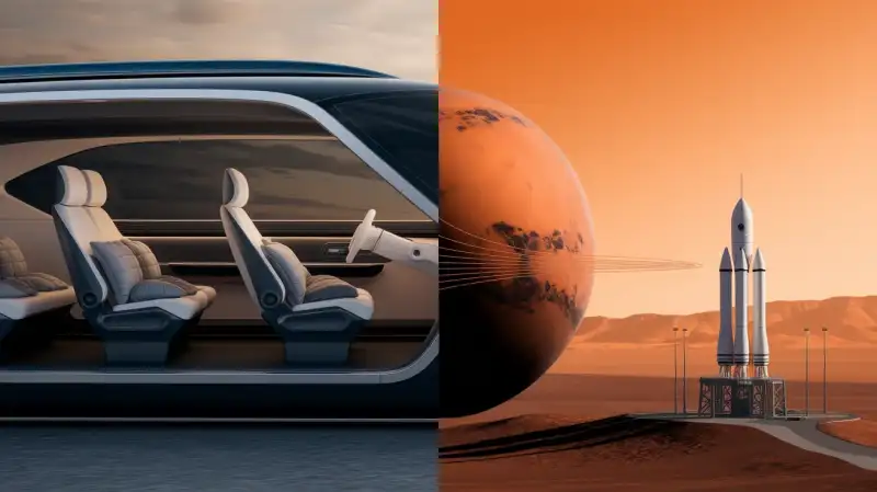 Jeff Bezos, prin Zoox și Blue Origin, îl provoacă pe Elon Musk pe două fronturi: robotaxiuri și misiuni pe Marte