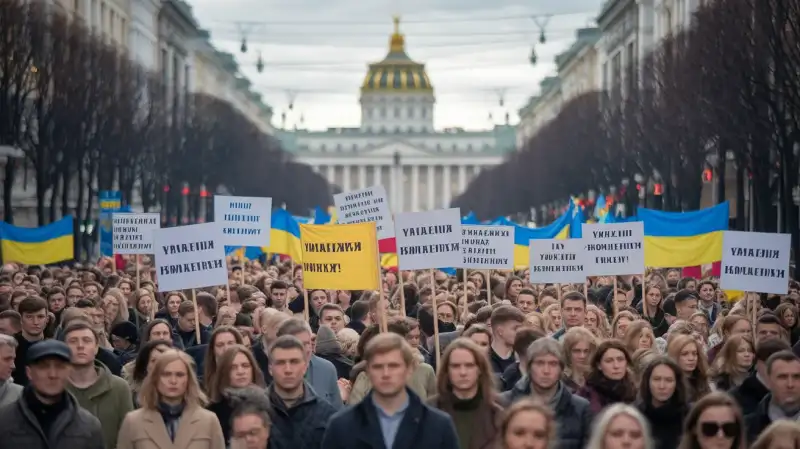 Mii de ucraineni pe strada principală din Kiev, cerând revenirea ministrului apărării