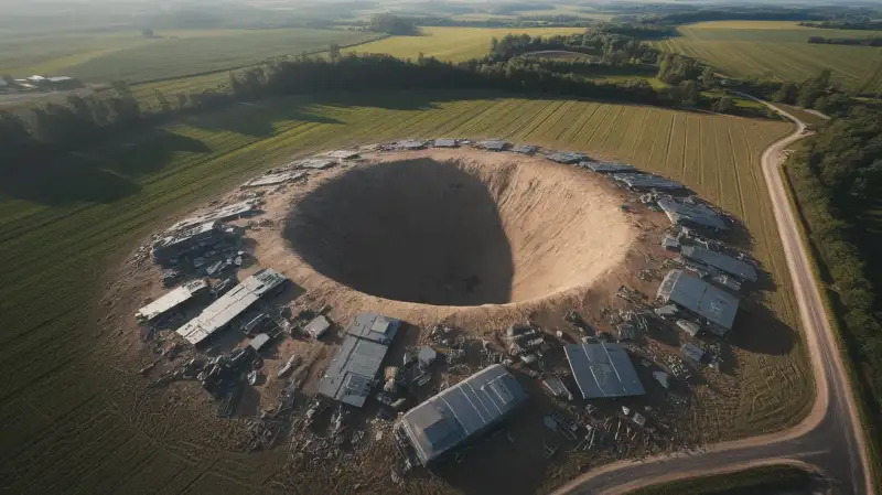 Ce au găsit polițiștii după explozia dronei din Moldova: Crater, motor turbo-reactiv și fragmente
