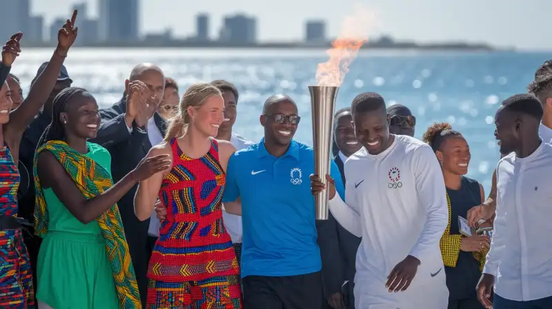 Flacăra olimpică a ajuns în Senegal pentru Jocurile Tineretului