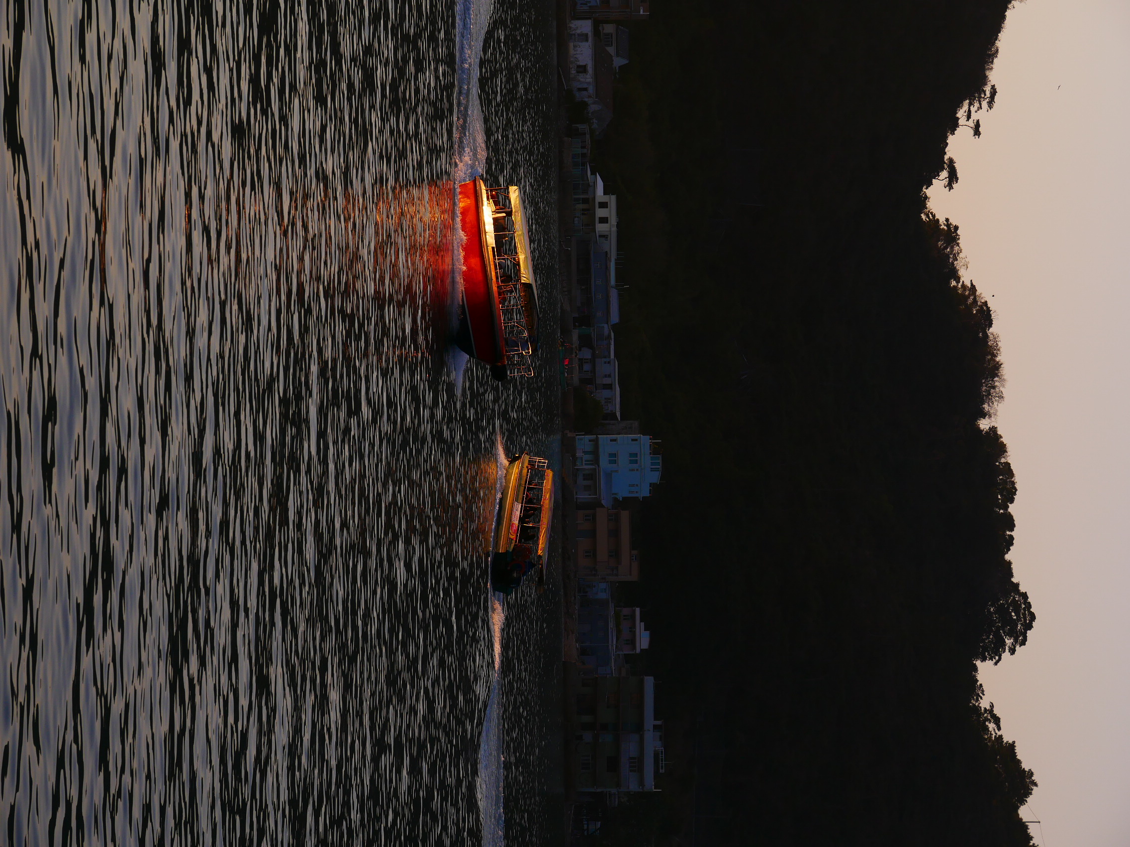 Two Passing Boats