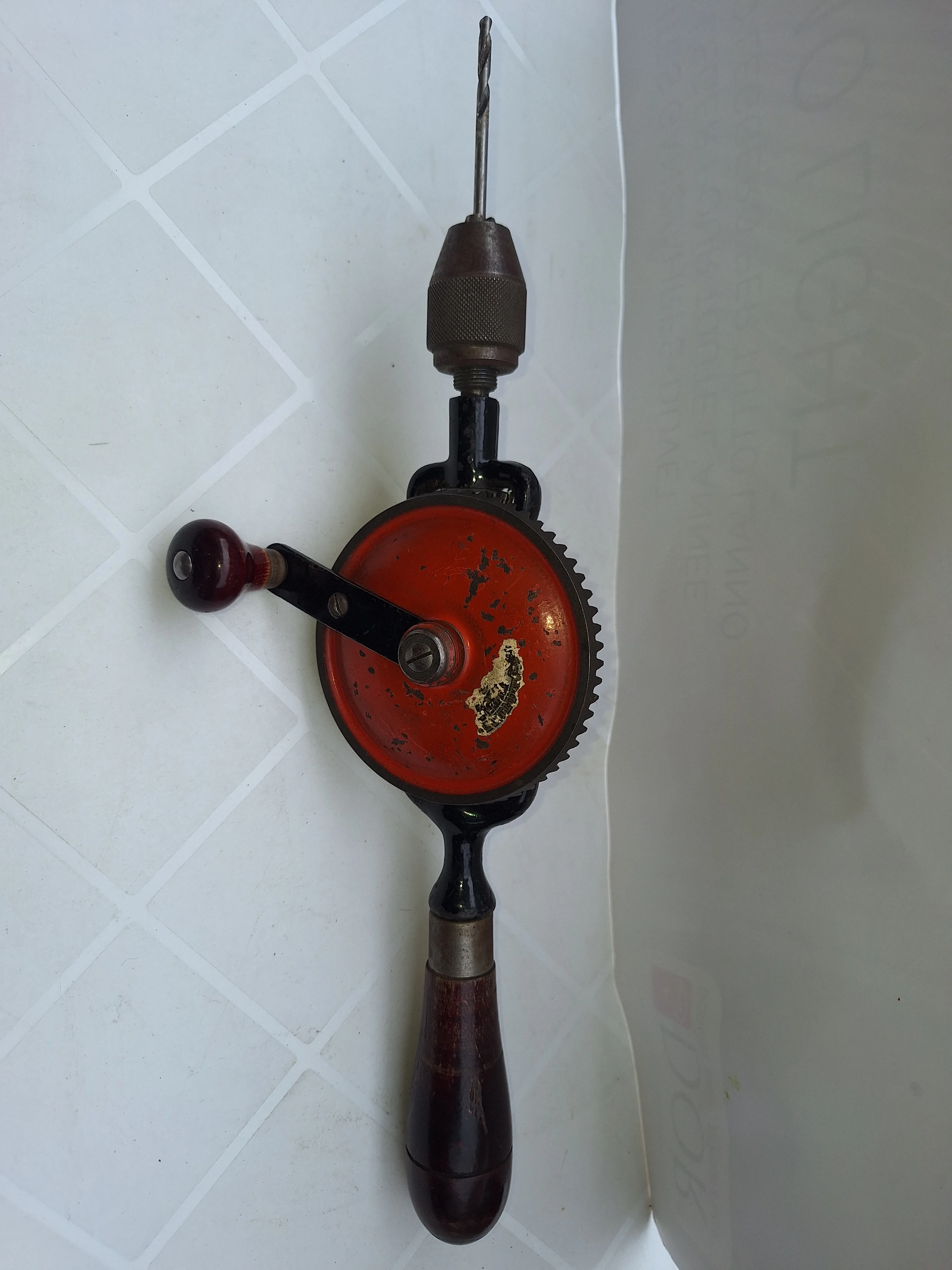 Trapano manuale vintage IXION Made in Germany - Utensile d'epoca originale