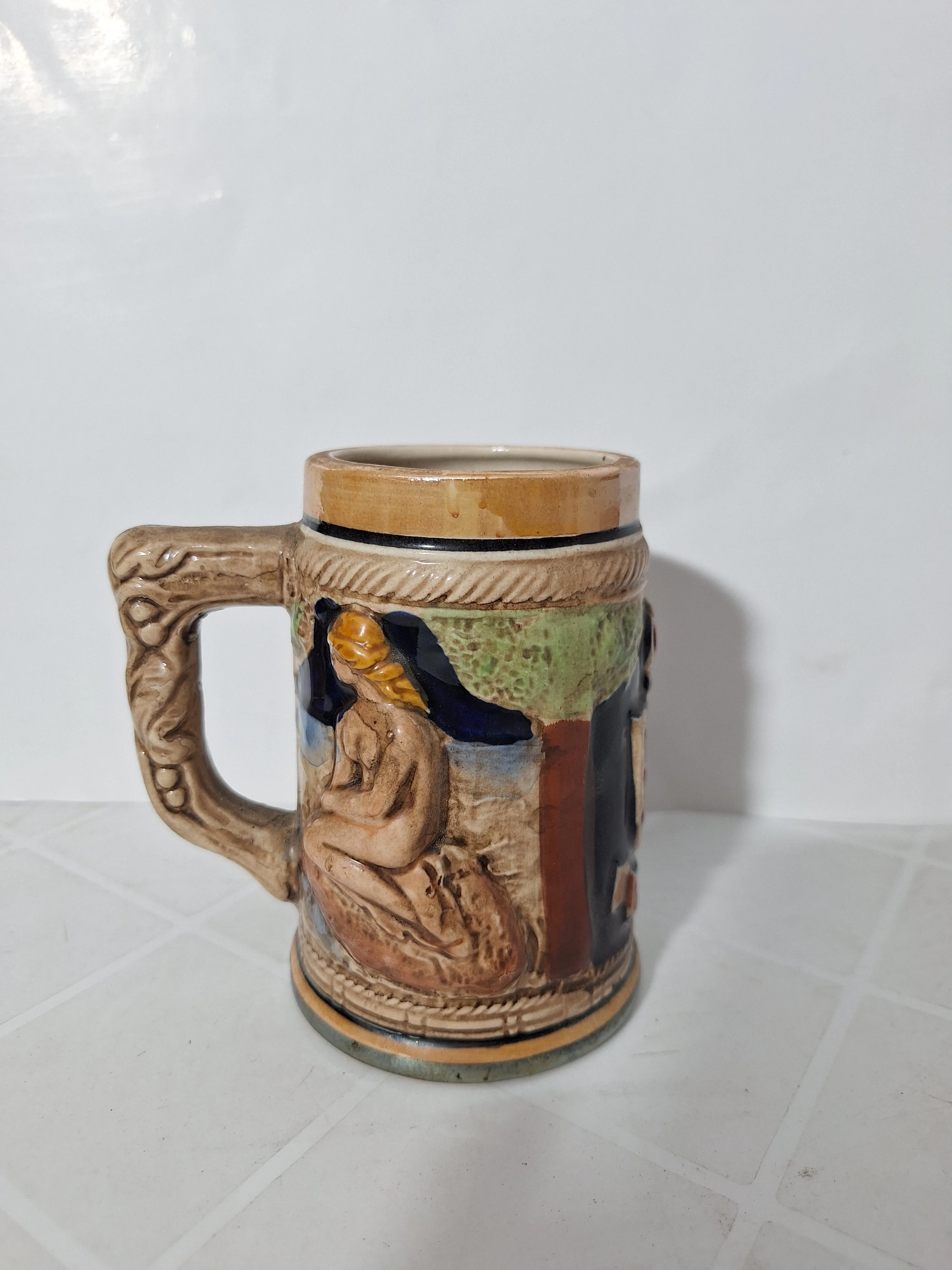 Boccale da Birra Vintage Danmark in Ceramica a Rilievo - view 2