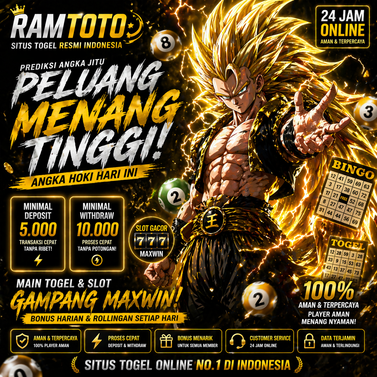 RAMTOTO 🌟 Daftar Togel Online & Slot Online Bonus New Member