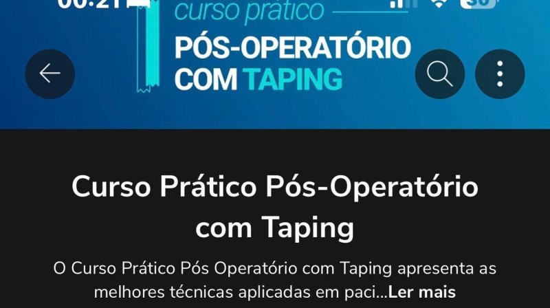 Diploma — Pós-Operatório com Taping