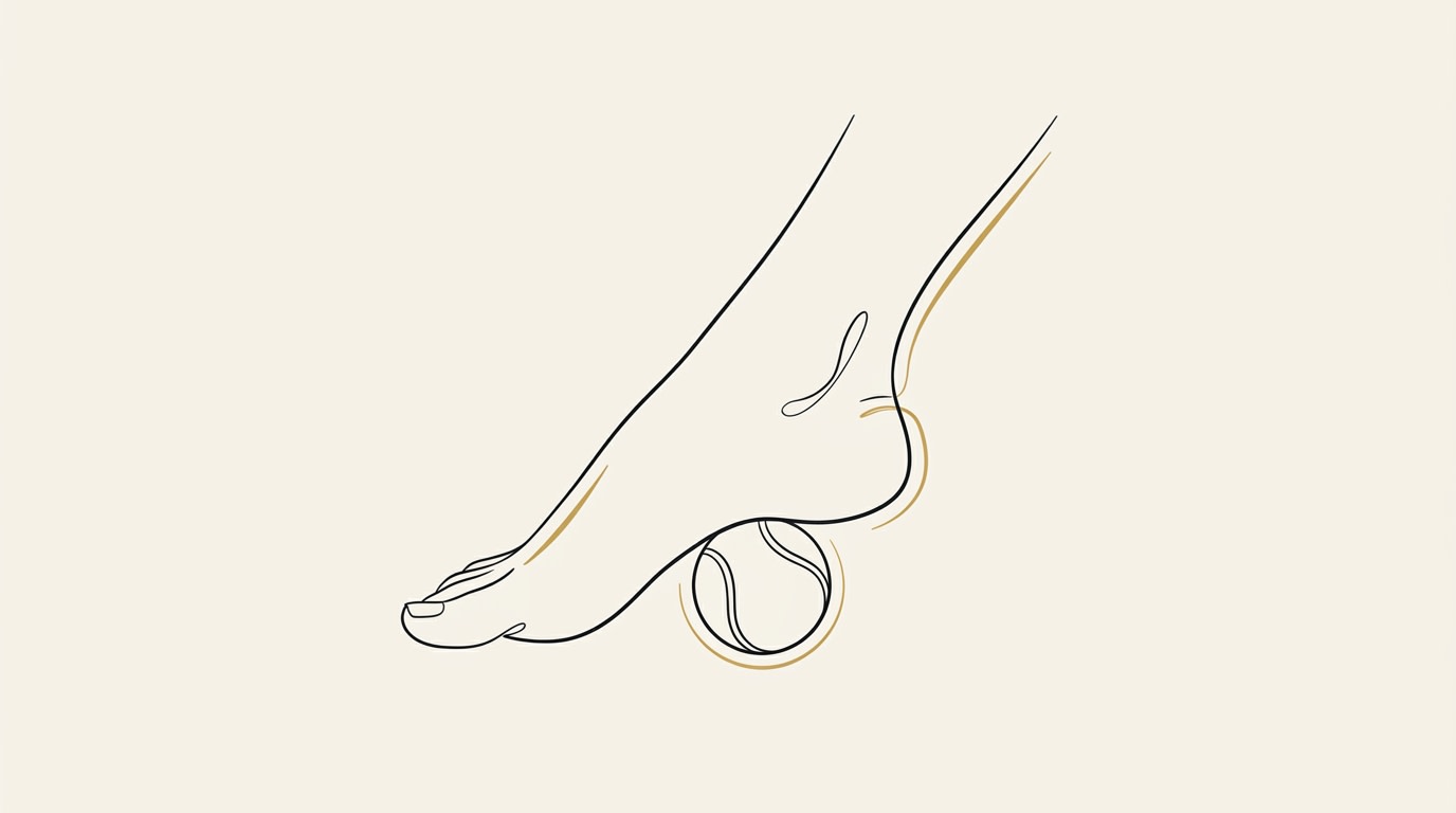 Ilustração — pé sobre bola